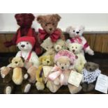 Ten various limited edition Dean's bears including 'Russell' no. 269/500, 'Pretzel' no. 8/20 and '