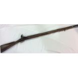 An early 19th Century British issue Long Land Pattern 'Brown Bess' flintlock musket, with 39" inch