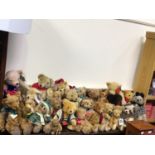 Twenty nine various collector's teddy bears including Hermann, Selfridges, Mother Hubbard, Past