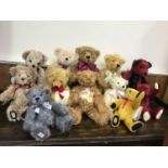 Twelve various Dean's collectors bears including limited editions '2014 Platinum Bear' no. 9/30, '