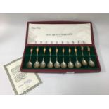 A presentation set of ten silver spoons 'The Queen's Beasts', limited edition no 1154 of 2000, in
