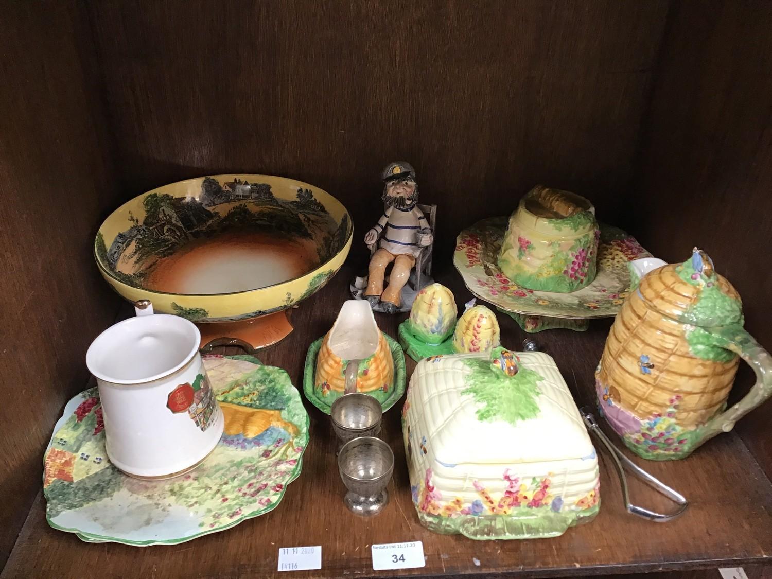 SECTION 34. A collection of assorted ceramic items comprising a Royal Doulton bowl, various Royal