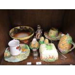 SECTION 34. A collection of assorted ceramic items comprising a Royal Doulton bowl, various Royal