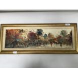 Luigi Cerqua (20th century) Impressionist Parisian street scene with figures, signed, impasto oil on