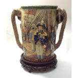 A 1930s Royal Doulton Limited Edition 'Nelson' Loving Cup, moulded in relief and painted with