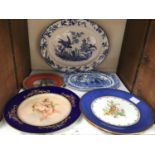 SECTION 25. A Davenport pottery pearlware Chinoiserie blue and white plate with pierced border, a