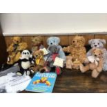 Eleven Dean's teddy bears including 'Platinum Members Bear' no. 23/30, 'Golden Harvest' no. 15/75