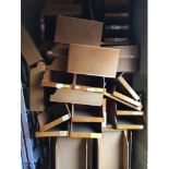Approximately 80 oak haberdashery drawers of varying sizes
