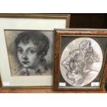 Thomas O'Donnell (Contemporary) Three various portrait studies 'Head of a boy' and 'A. Huxley'