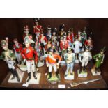 SECTION 39. Twenty three various ceramic soldiers including Officer Grenadier Guards, Gordon
