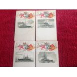 Another nice lot of British Royal Naval ships - approximately 150 cards in a crammed modern album,