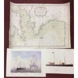 Two unframed and signed limited edition colour prints of HM Customs Cutter 'Vigilant,' together with