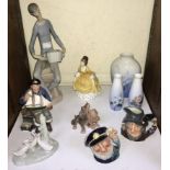 SECTION 26. A collection of assorted mixed ceramics comprising two Royal Doulton figures 'Coralie
