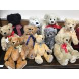 Ten various limited edition Dean's bears including 'Dreamer' no. 89/200, 'Woodhouse' no. 19/2005 and