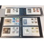 Approximately 305x GB FDC's in four ring-binders, c1979-90s, light pencil-inscribed addressee (local