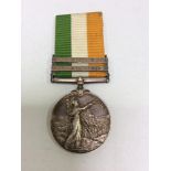 A King's South Africa Medal to 5771 Pte C. Lawrence East Kent Regiment, with two bars 1901 and 1902