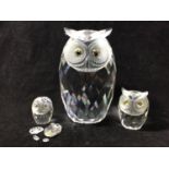 A Swarovski Crystal Giant Owl, originally part of the Woodlands Friends collection, No. 010125,