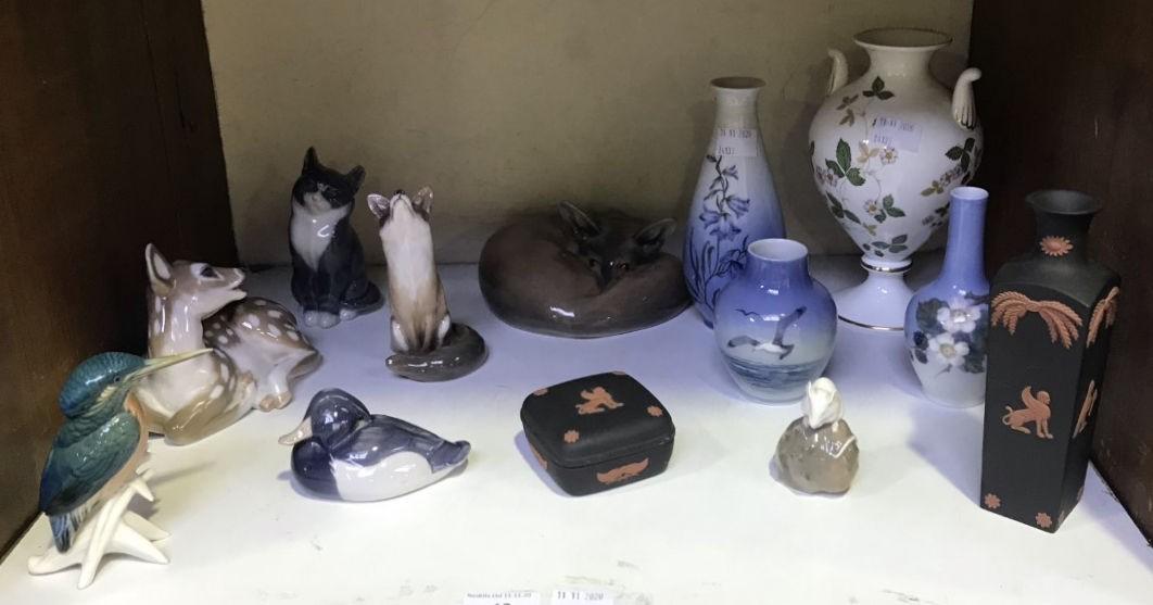 SECTION 13. A collection of assorted mixed ceramics including a number of Royal Copenhagen animal