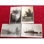 Seventeen postcards of the ill-fated HMS Gladiator, the Portsmouth-based cruiser which collided with
