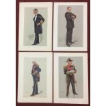 A collection of 16 antique Vanity Fair colour lithographs (1869-1914) depicting various figures of