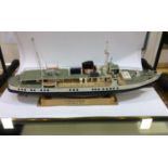 A painted wooden model of British Rail passenger ferry 'Southsea,' 86cm, together with another