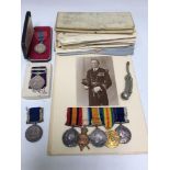 A Boer War / WW1 Medal Group and associated family medals, comprising: to 340661 H. Windel Sh Std
