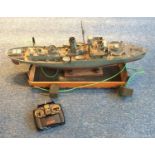 A radio controlled model Flower Class Corvette K80 'Blue Bell,' 87cm long