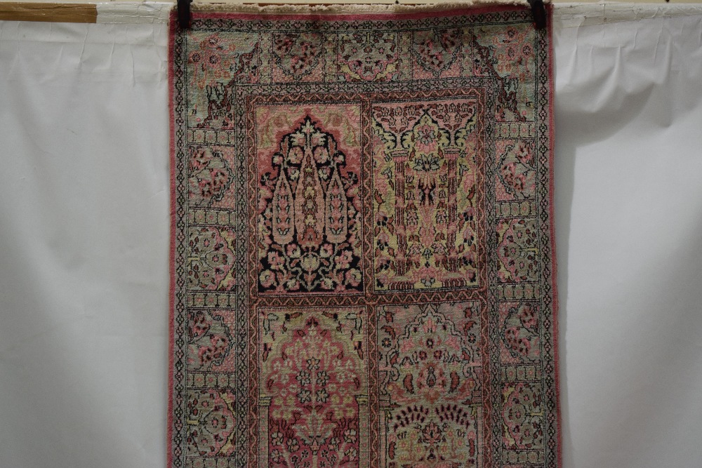 Kashmiri silk runner, north India, second half 20th century, 11ft. 6in. X 3ft. 1in. 3.50m. X 0. - Image 2 of 7