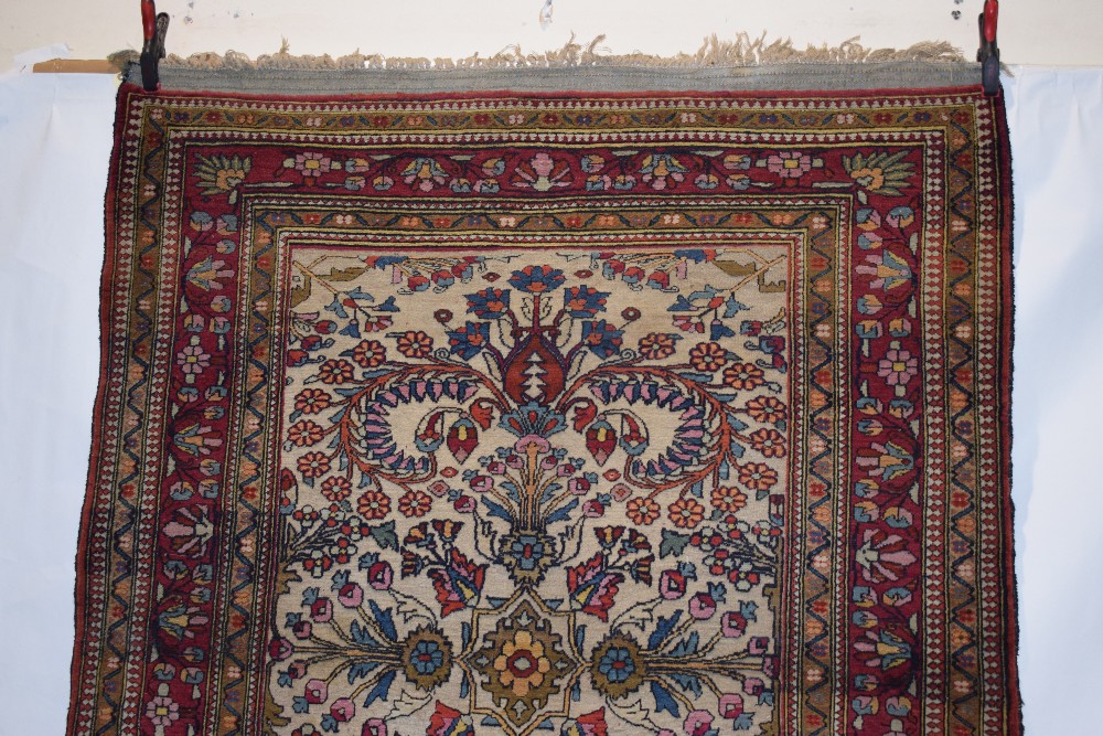 Esfahan rug, central Persia, circa 1930s, 6ft. 6in. x 5ft. 3in. 1.98m. x 1.60m. Very light surface - Image 6 of 9