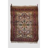 Esfahan rug, central Persia, circa 1930s, 6ft. 6in. x 5ft. 3in. 1.98m. x 1.60m. Very light surface