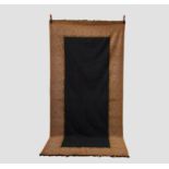 French long wool carriage shawl, late 19th century, 133in. X 62in. 338cm. X 158cm. Plain black