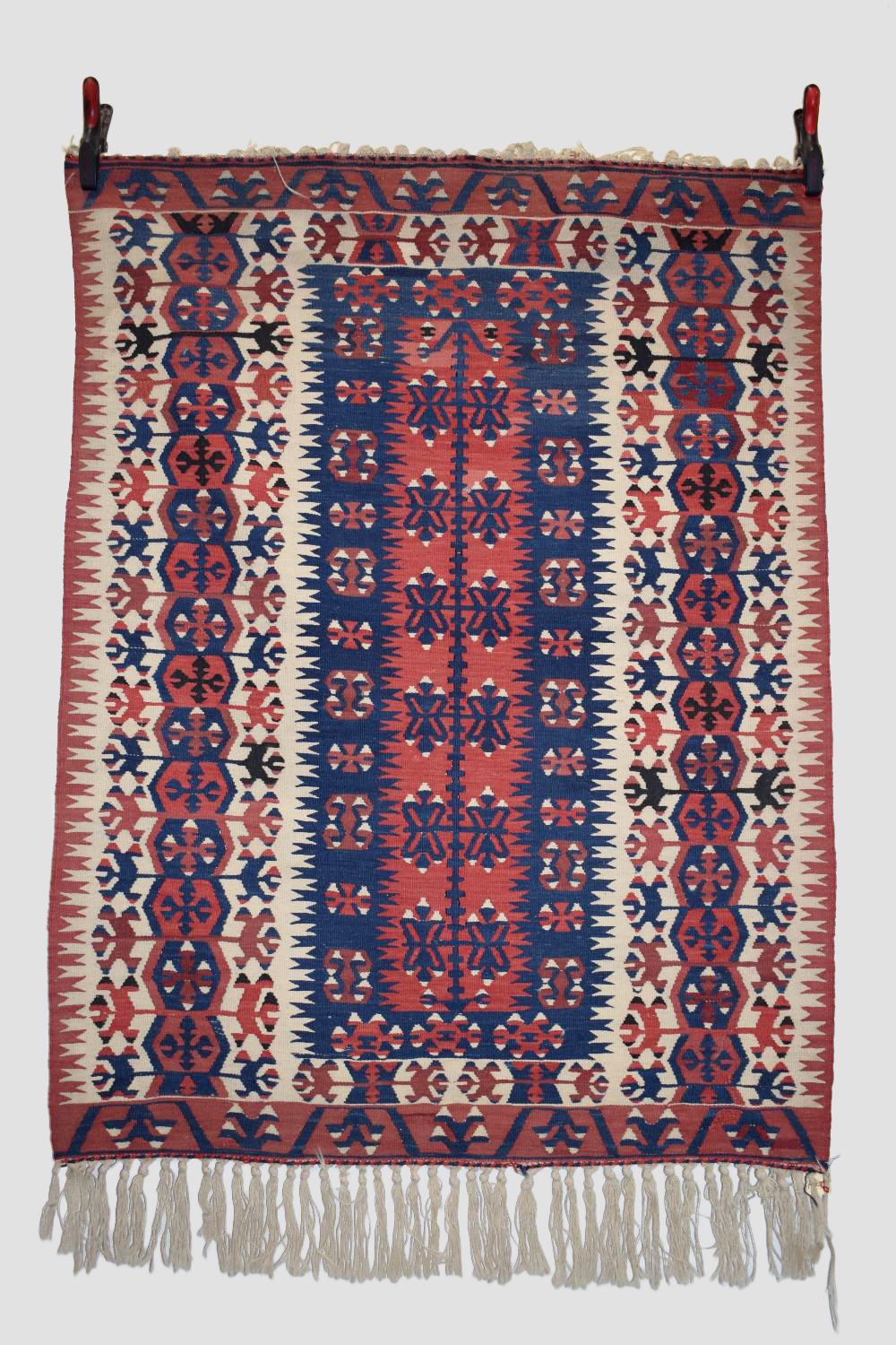 Two Anatolian rugs, the first: Konya kelim, central Anatolia, circa 1940s-50s, 4ft. 11in. X 3ft.