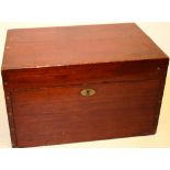 A Victorian mahogany games compendium, the fitted interior with divisions and games board for