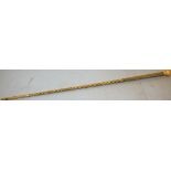 An early nineteenth century carved ivory Nabob's cane, spiral twist and pineapple effect to a