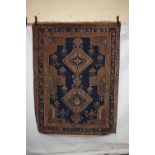 Kurdish rug, north west Persia, circa 1920s-30s, 6ft. 8in. x 5ft. 2in. 2.03m. x 1.58m. Overall