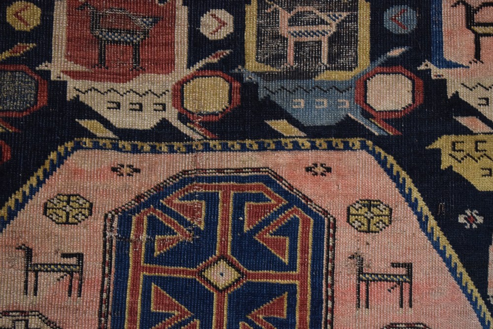 Caucasian runner with Kufic main border, Daghestan district, late 19th century, 16ft. 2in. x 3ft. - Image 8 of 11