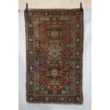 Heriz rug, north west Persia, circa 1930s, 6ft. 5in. x 3ft. 11in. 1.96m. x 1.20m. Overall wear;