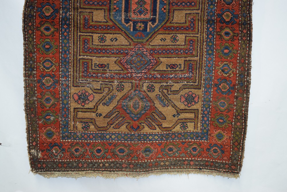 Kurdish rug, north west Persia, early 20th century, 6ft. 5in. x 3ft. 11in. 1.96m. x 1.20m. Overall - Image 5 of 11