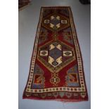 Karapinar corridor carpet, central Anatolia, circa 1930s, 12ft. 7in. x 4ft. 2in. 3.84m. x 1.27m.