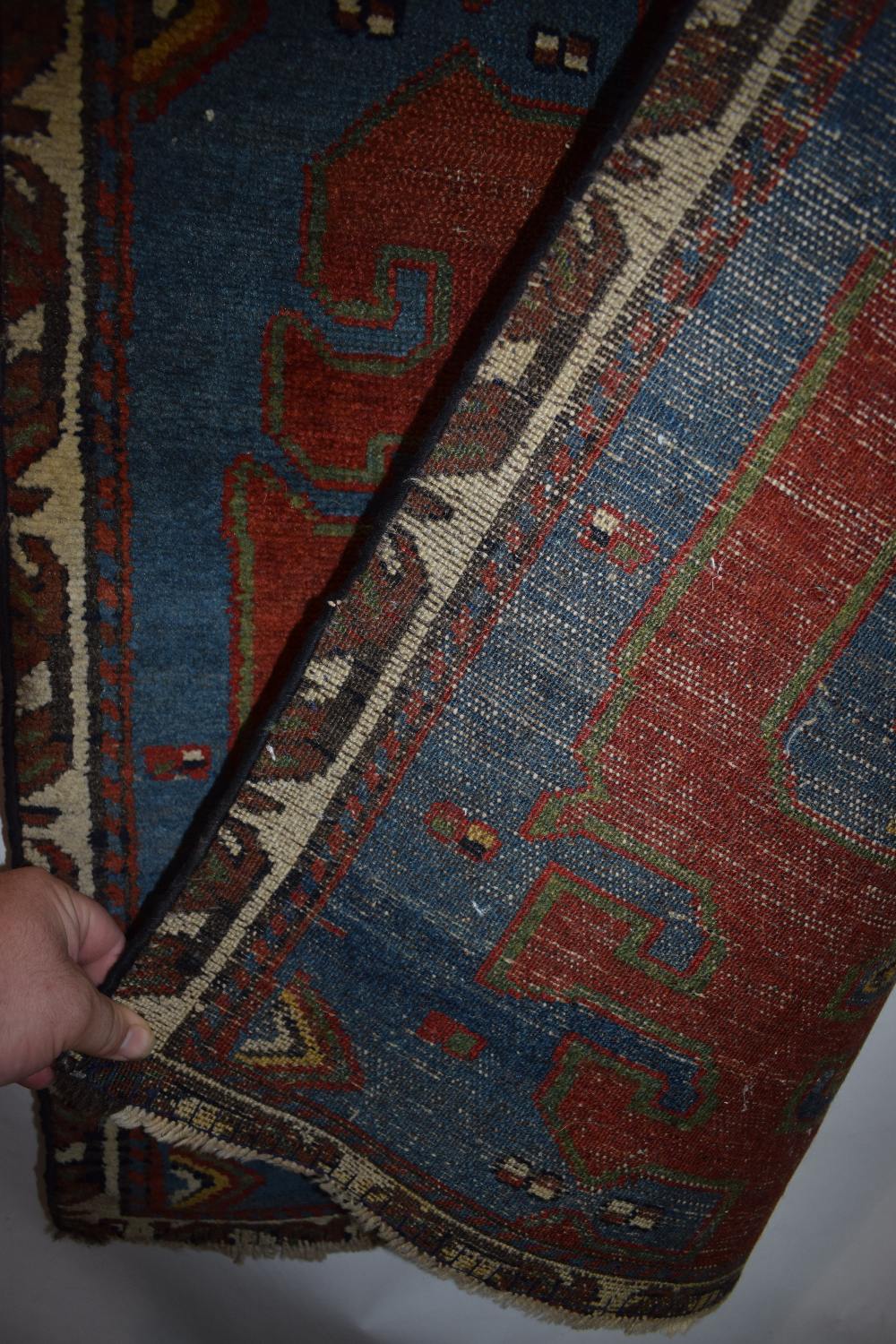 North west Persian rug fragment, circa 1930s, 6ft. 2in. x 2ft. 9in. 1.88m. x 0.84m. Reduced on all - Image 6 of 6