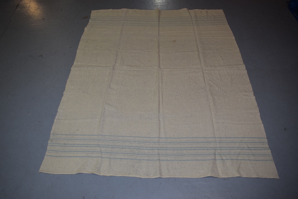 Four wool blankets, probably all English, mid-20th century. All with varying degrees of damage and - Image 10 of 19