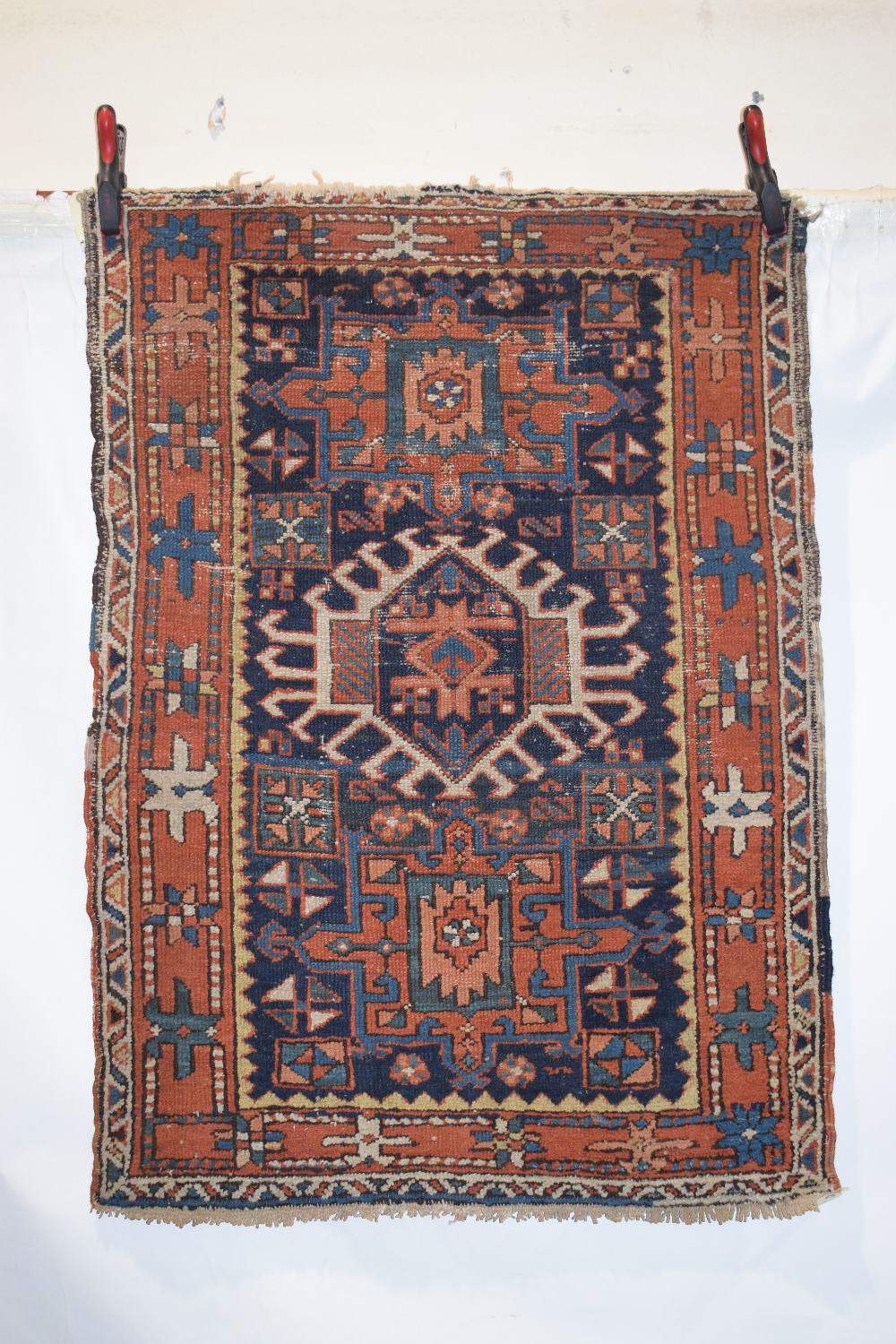 Two rugs: The first: Karaja rug, north west Persia, circa 1930s, 4ft. 5in. x 3ft. 2in. 1.35m. x 0.