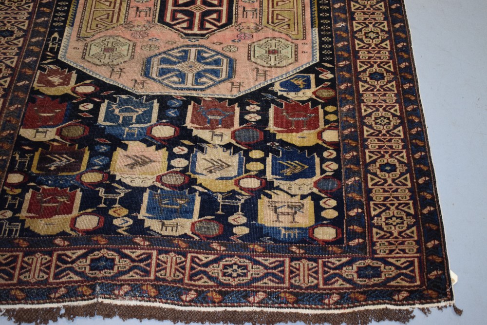 Caucasian runner with Kufic main border, Daghestan district, late 19th century, 16ft. 2in. x 3ft. - Image 5 of 11