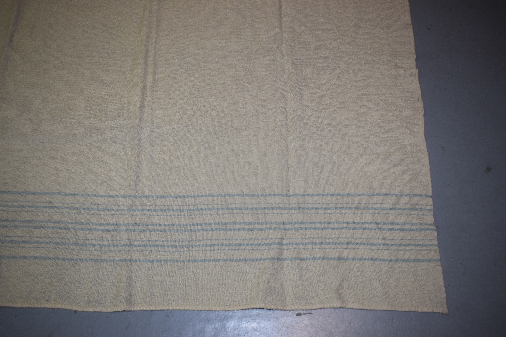 Four wool blankets, probably all English, mid-20th century. All with varying degrees of damage and - Image 11 of 19