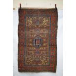 Kurdish rug, north west Persia, early 20th century, 6ft. 5in. x 3ft. 11in. 1.96m. x 1.20m. Overall