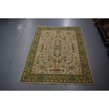 Arraiolos needlework carpet, Portugal, circa 1930s-40s, 8ft. 8in. x 6ft. 3in. 2.64m. x 1.91m. Slight