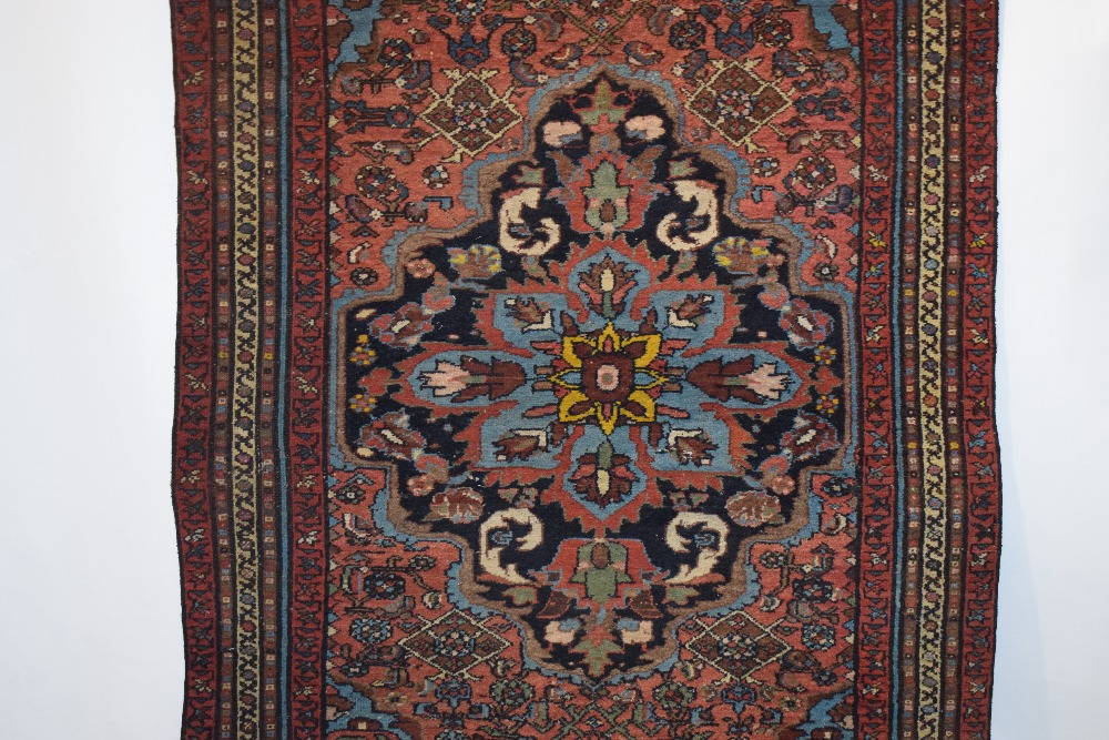 Hamadan rug, north west Persia, circa 1940s-50s, 6ft. 11in. x 4ft. 1in. 2.11m. x 1.25m. Slight - Image 3 of 6