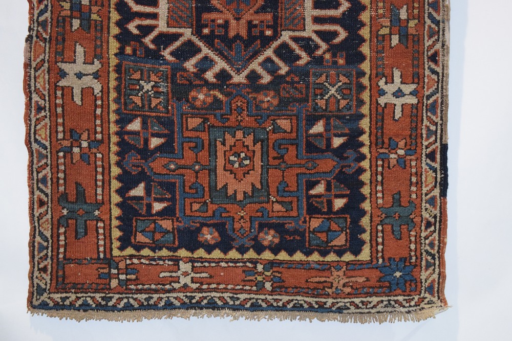 Two rugs: The first: Karaja rug, north west Persia, circa 1930s, 4ft. 5in. x 3ft. 2in. 1.35m. x 0. - Image 3 of 10