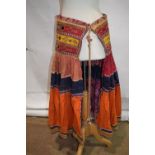 Banjara tribal skirt, south India, circa 1950s-60s, 33in., 84cm. long; the waistband 32in., 81cm.