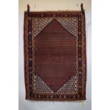 Seraband rug, north west Persia, circa 1930s-40s, 4ft. 9in. x 3ft. 4in. 1.45m. x 1.02m. Few crease